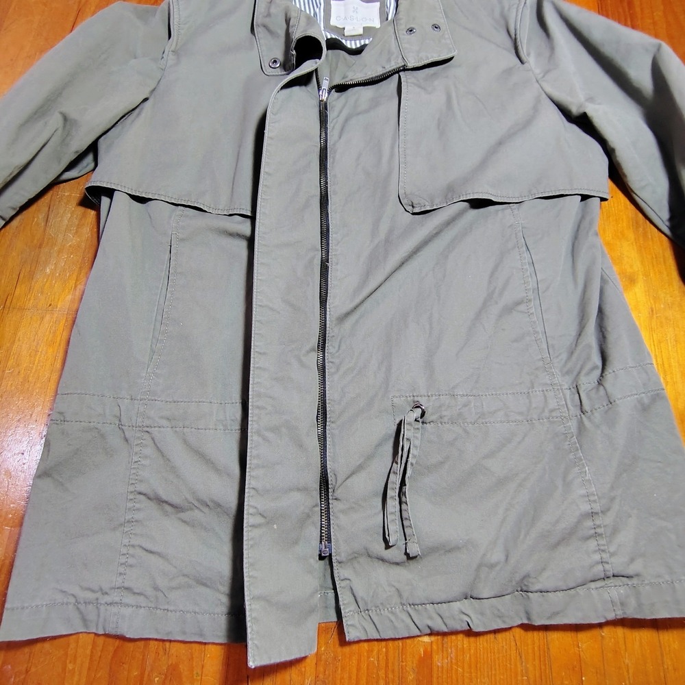 Women‎ Army Green Utility Jacket Drawstring Waist Field Coat Size M - Picture 5 of 11